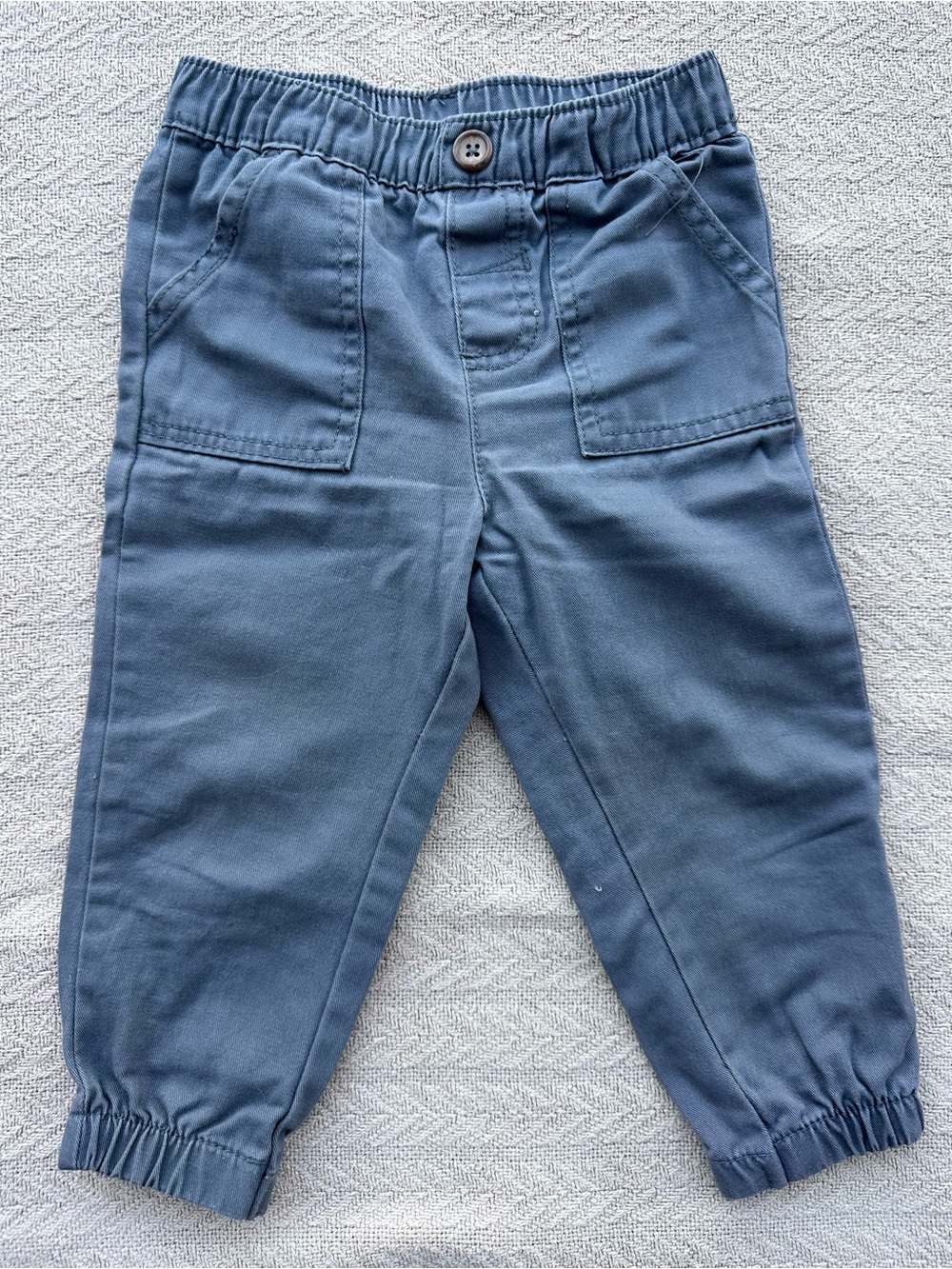 100% Cotton Toddler 18mo Grey Elastic Waist Jogger Pants